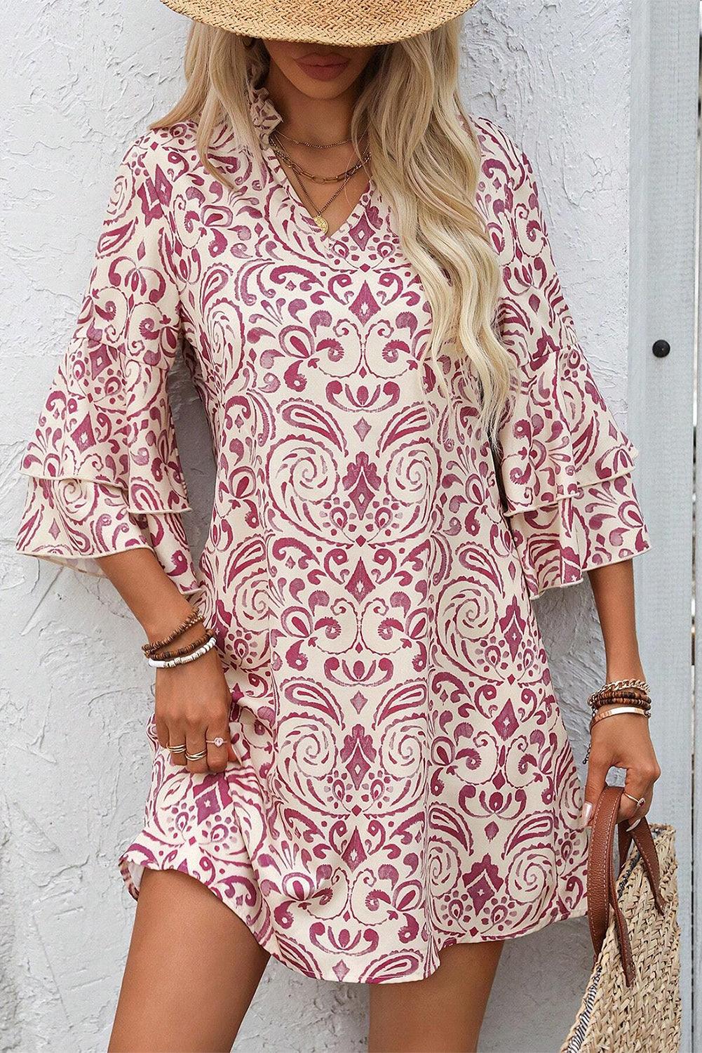Robe Mini Imprimé Paisley pour Femmes