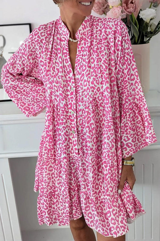 Robe Mini Imprimé Léopard pour Femmes