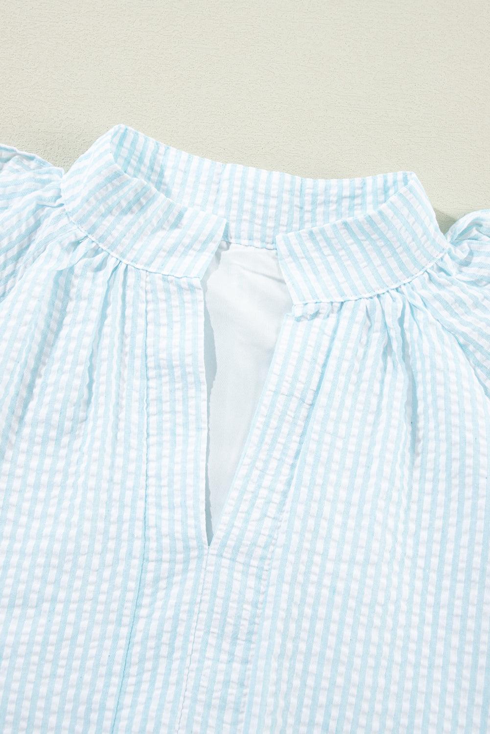 Robe Mini à Volants et Manches Bouffantes pour Femmes