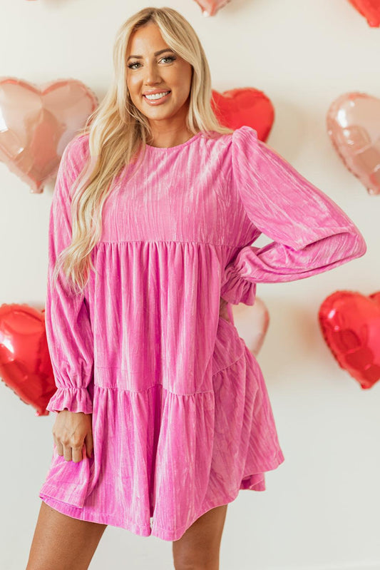 Robe Mini avec Manches Volantes pour Femmes