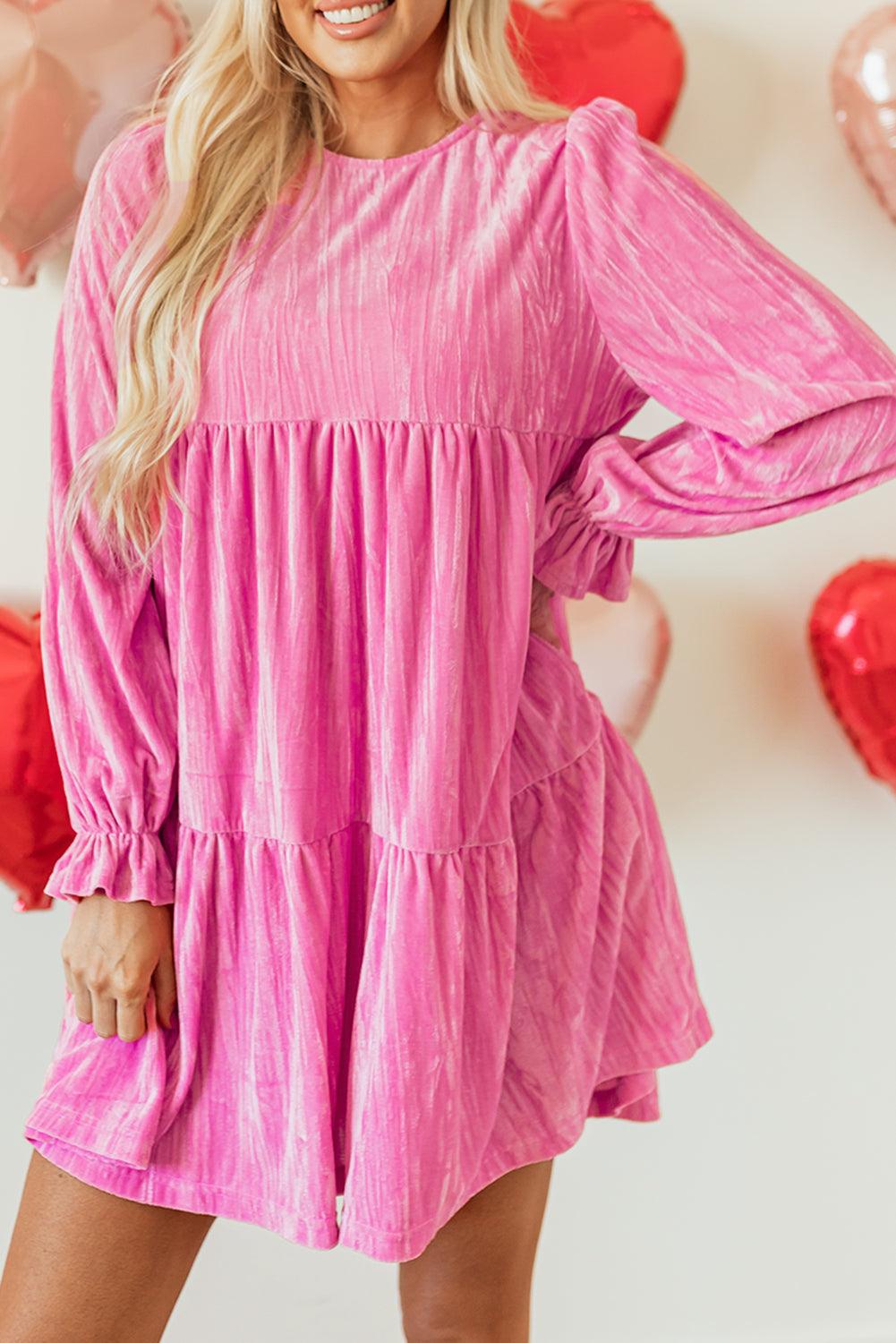 Robe Mini avec Manches Volantes pour Femmes