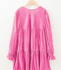 Robe Mini avec Manches Volantes pour Femmes