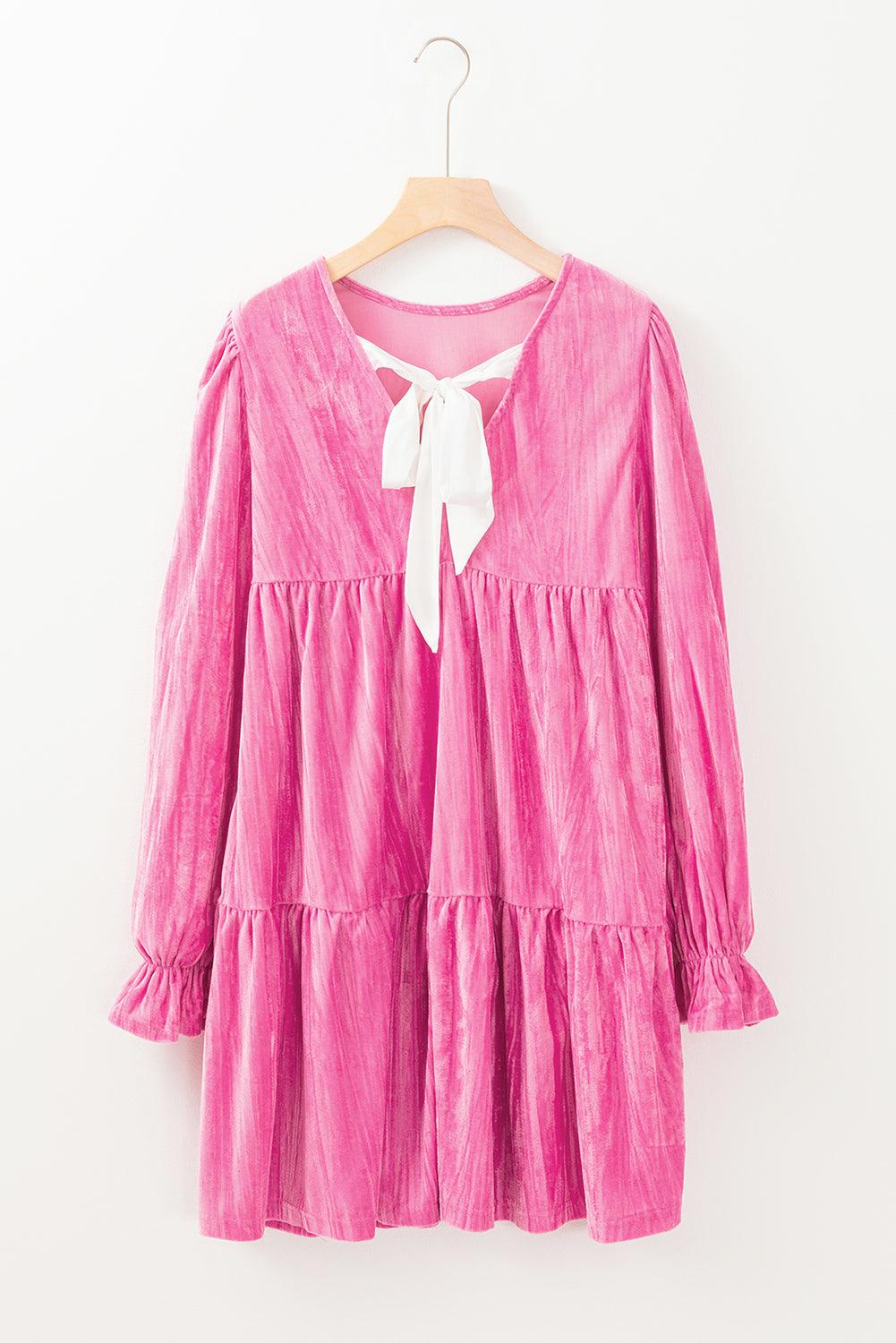 Robe Mini avec Manches Volantes pour Femmes