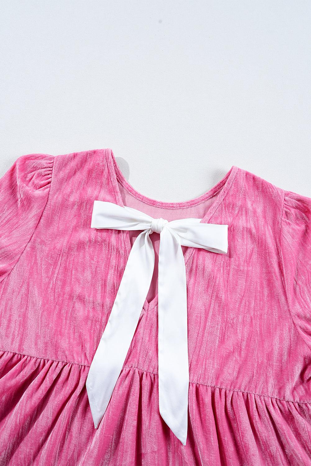 Robe Mini avec Manches Volantes pour Femmes
