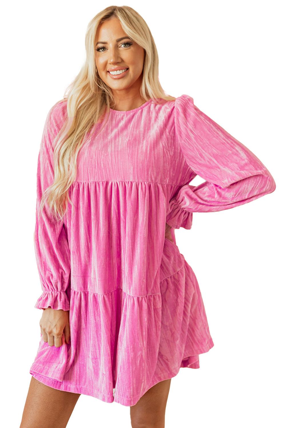 Robe Mini avec Manches Volantes pour Femmes