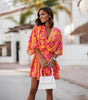 Robe Mini Imprimé Tropical pour Femmes