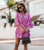 Robe Mini Imprimé Tropical pour Femmes