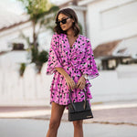 Robe Mini Imprimé Tropical pour Femmes