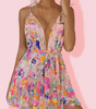 Robe Mini Pailletée Décolleté en V pour Femmes