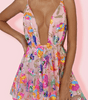 Robe Mini Pailletée Décolleté en V pour Femmes
