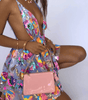 Robe Mini Pailletée Décolleté en V pour Femmes
