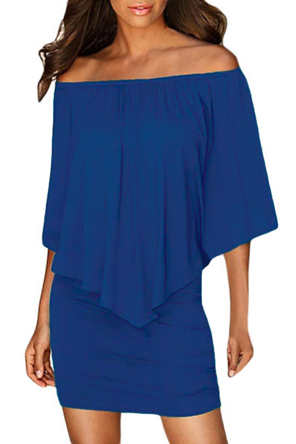 Robe Mini Poncho à Plusieurs Couches pour Femmes