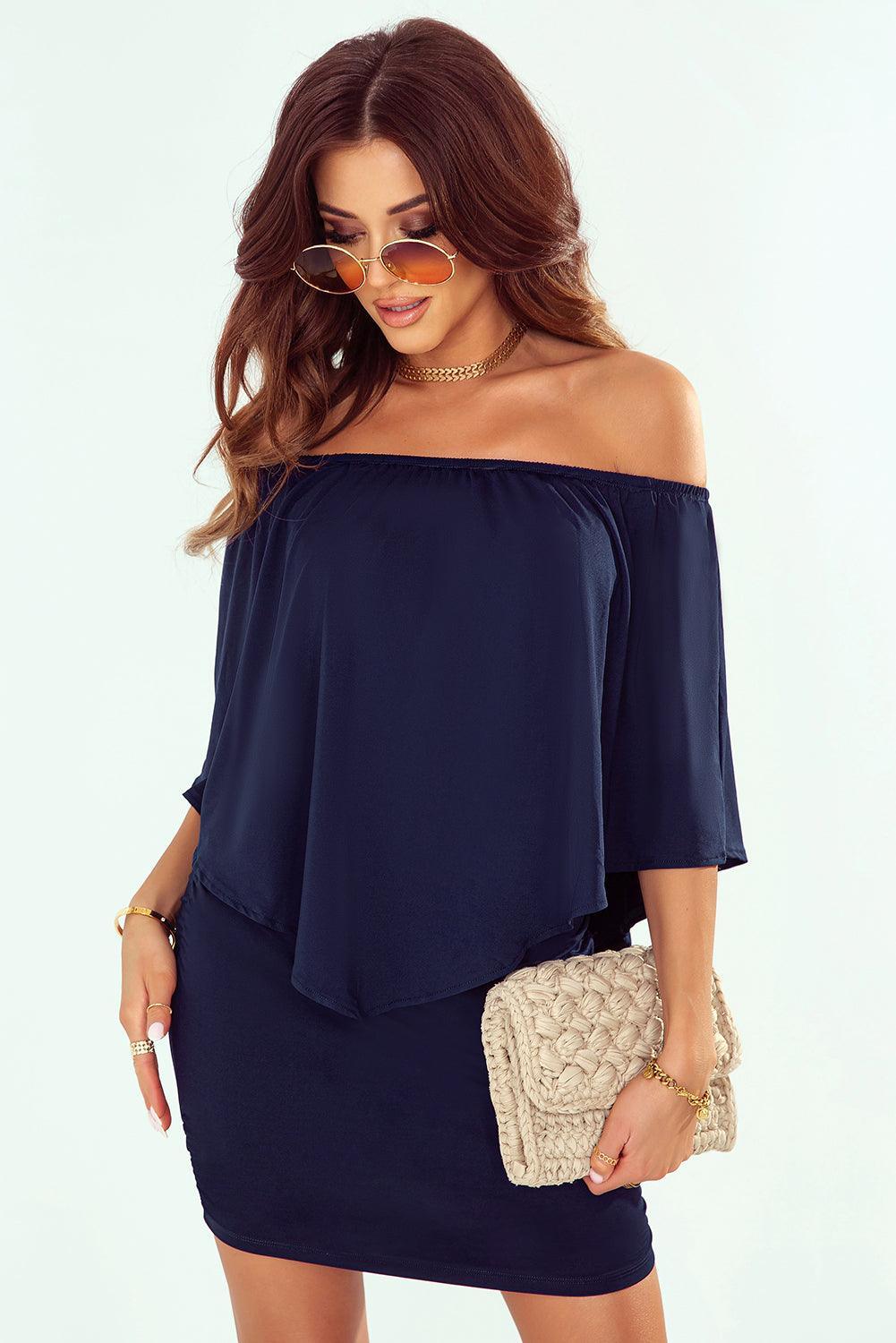 Robe Mini Poncho à Plusieurs Couches pour Femmes