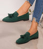 Mocassin Confort en Daim à Franges pour Femme