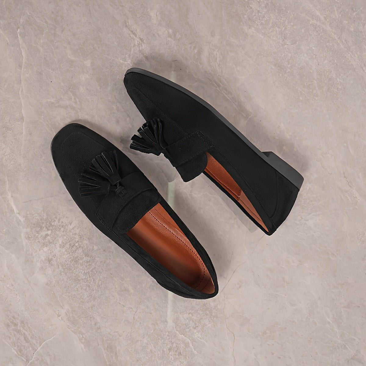 Mocassin Confort en Daim à Franges pour Femme