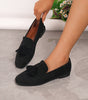 Mocassin Confort en Daim à Franges pour Femme