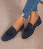 Mocassin Confort en Daim à Franges pour Femme