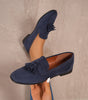 Mocassin Confort en Daim à Franges pour Femme