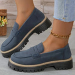 Mocassin Penny Loafer en Similicuir à Semelle Plateforme pour Femme - Emilia Lane