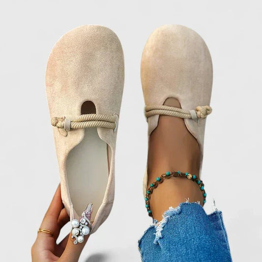Mocassins en Suède à Tête Ronde pour Femmes - Emilia Lane