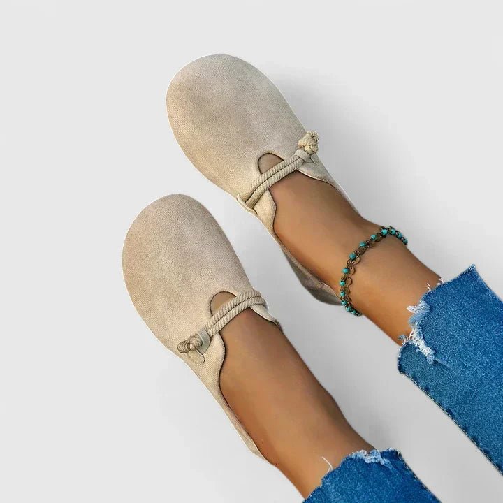 Mocassins en Suède à Tête Ronde pour Femmes - Emilia Lane
