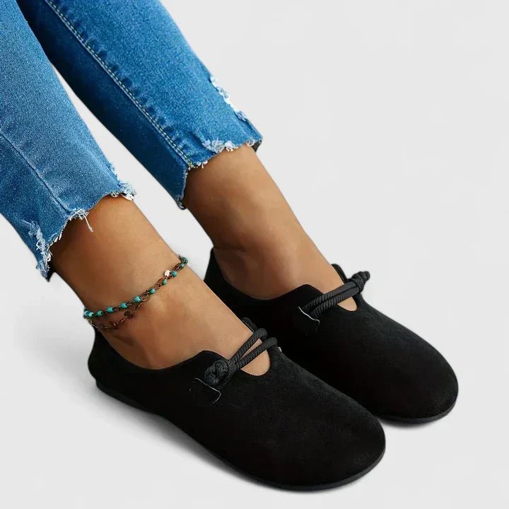 Mocassins en Suède à Tête Ronde pour Femmes - Emilia Lane