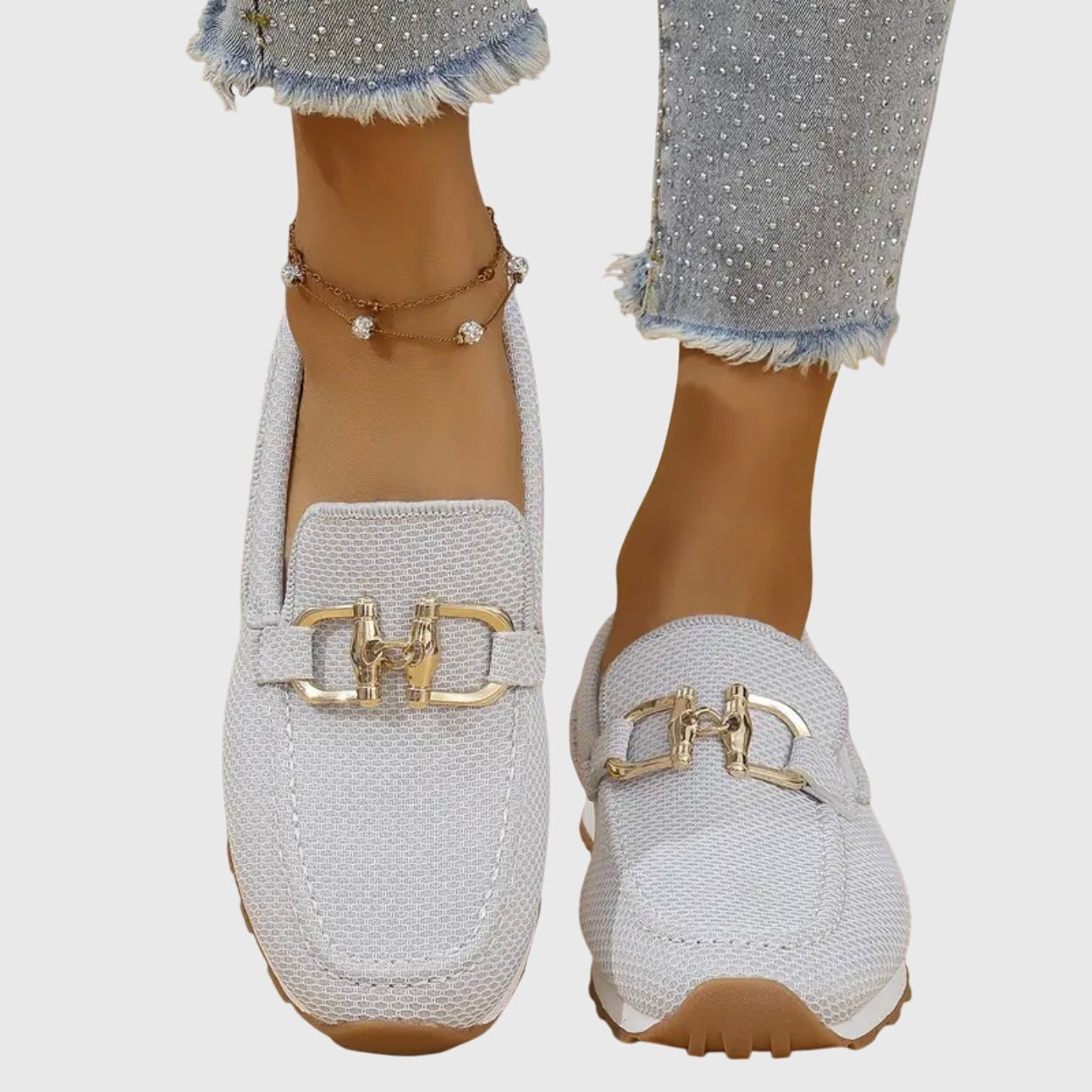 Mocassin Confort et Souple en Maille pour Femme