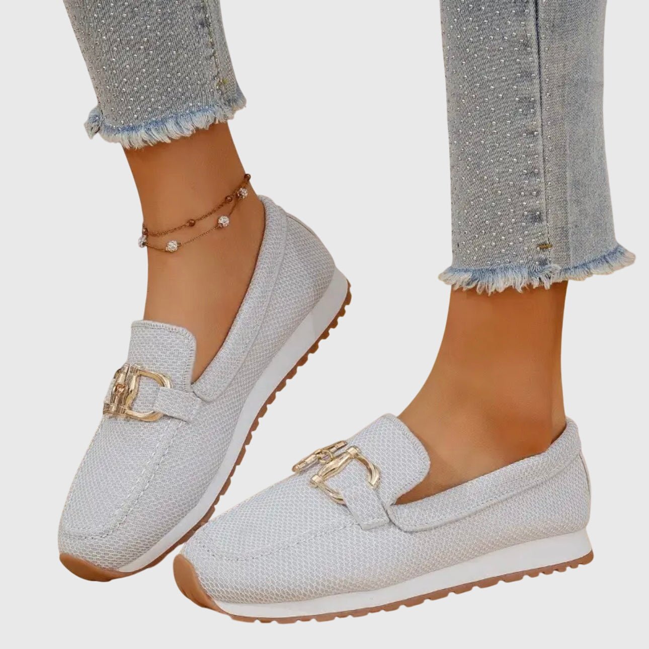 Mocassin Confort et Souple en Maille pour Femme