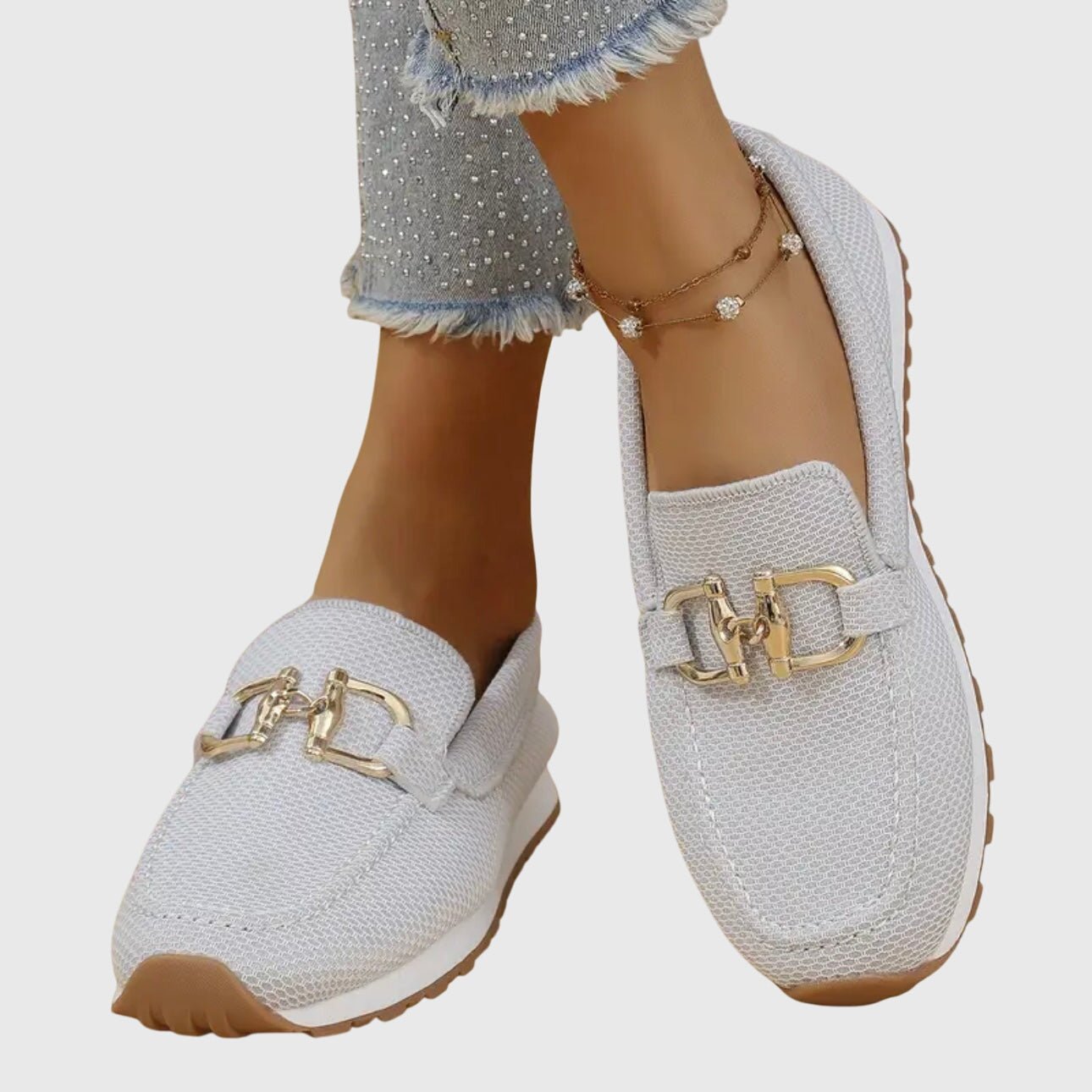 Mocassin Confort et Souple en Maille pour Femme