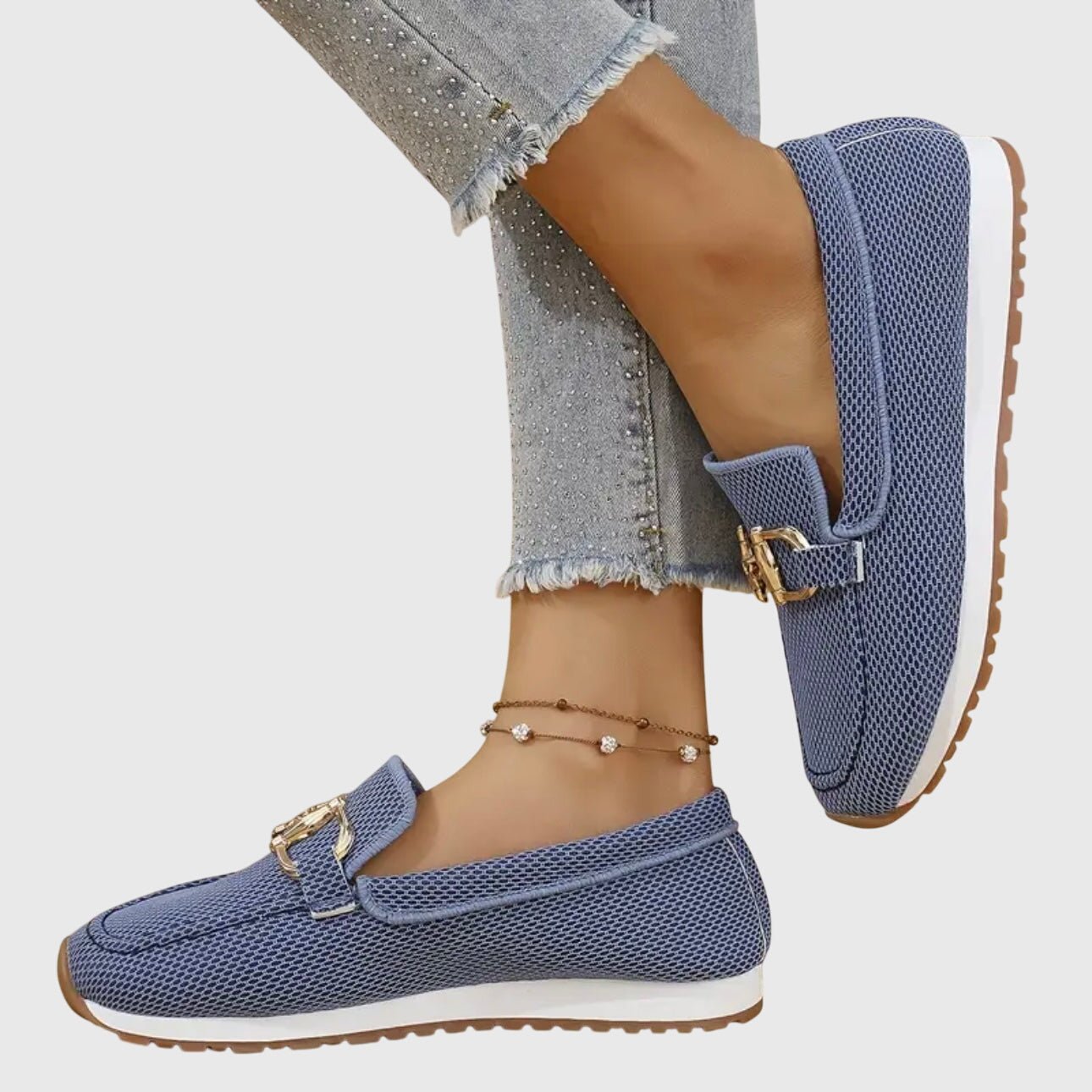 Mocassin Confort et Souple en Maille pour Femme