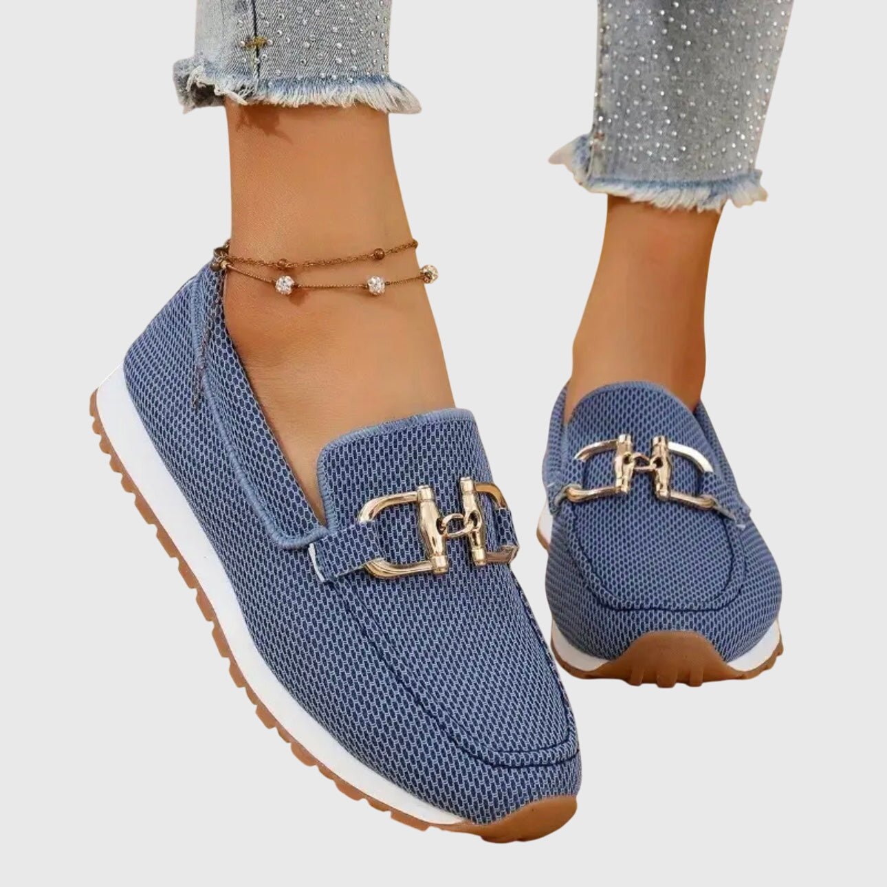 Mocassin Confort et Souple en Maille pour Femme