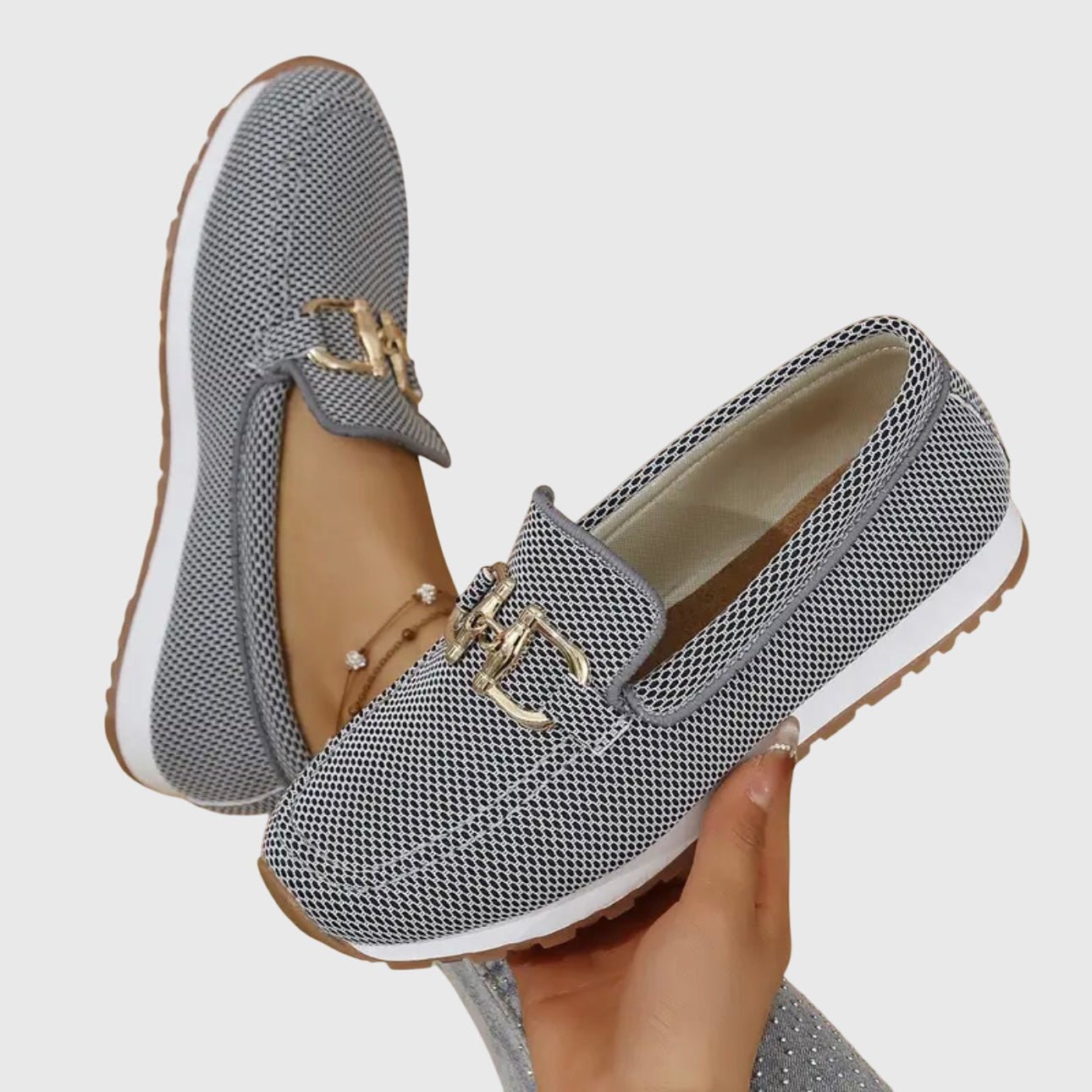 Mocassin Confort et Souple en Maille pour Femme