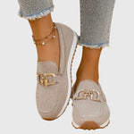Mocassin Confort et Souple en Maille pour Femme