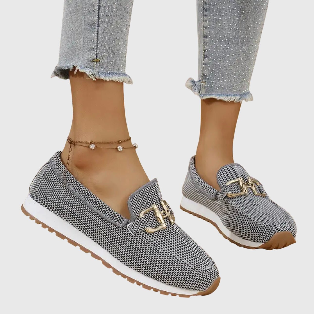 Mocassin Confort et Souple en Maille pour Femme