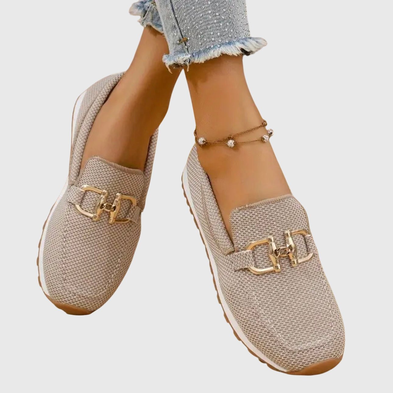 Mocassin Confort et Souple en Maille pour Femme