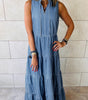 Robe Maxi Sans Manches à Volants pour Femmes