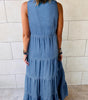 Robe Maxi Sans Manches à Volants pour Femmes