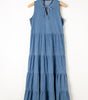 Robe Maxi Sans Manches à Volants pour Femmes