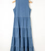 Robe Maxi Sans Manches à Volants pour Femmes