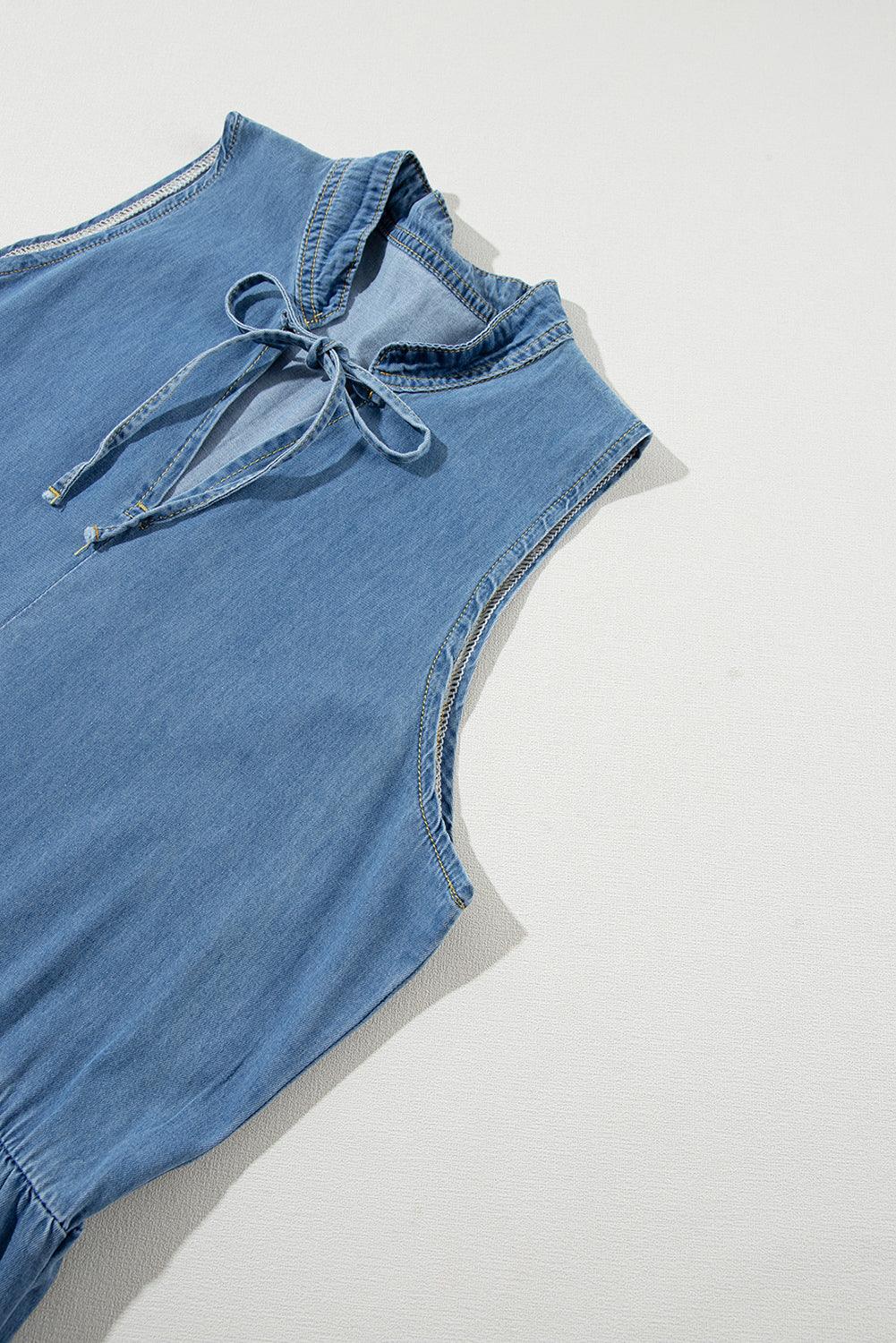 Robe Maxi Sans Manches à Volants pour Femmes
