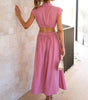 Robe Sans Manches avec Col Montant pour Femmes