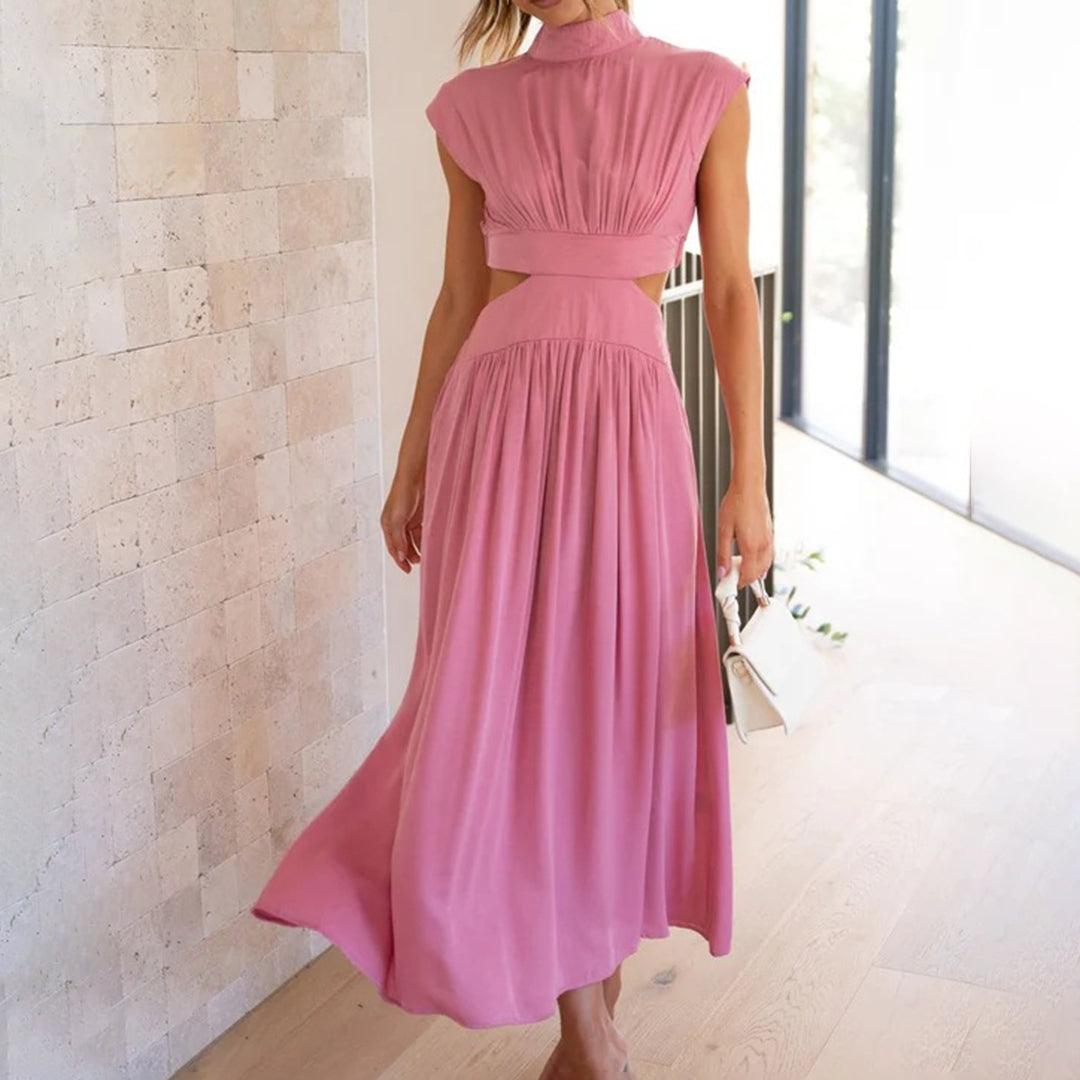 Robe Sans Manches avec Col Montant pour Femmes