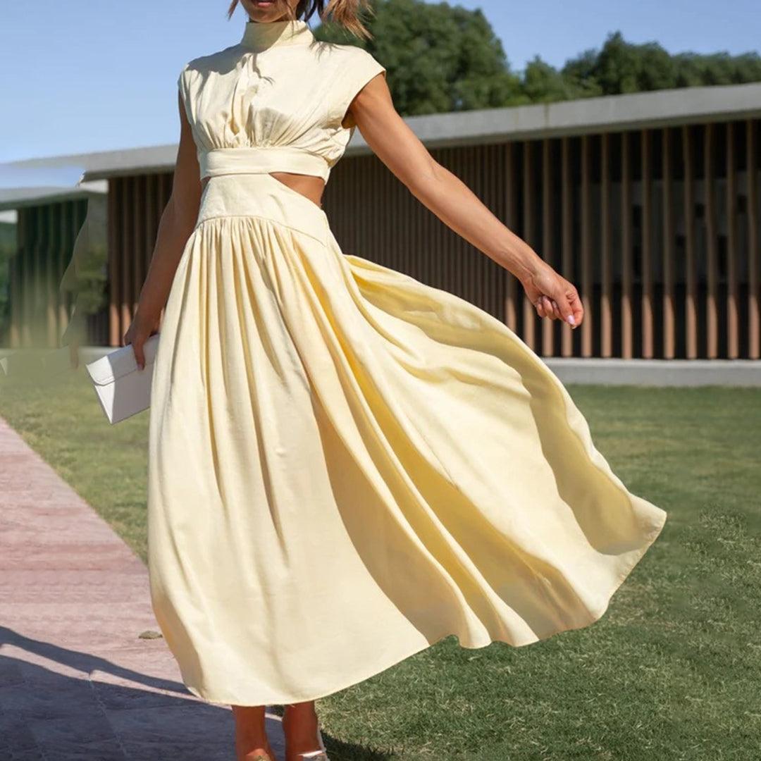 Robe Sans Manches avec Col Montant pour Femmes