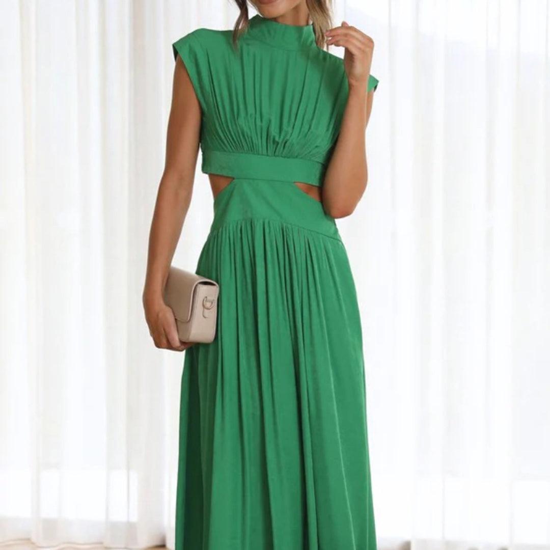 Robe Sans Manches avec Col Montant pour Femmes