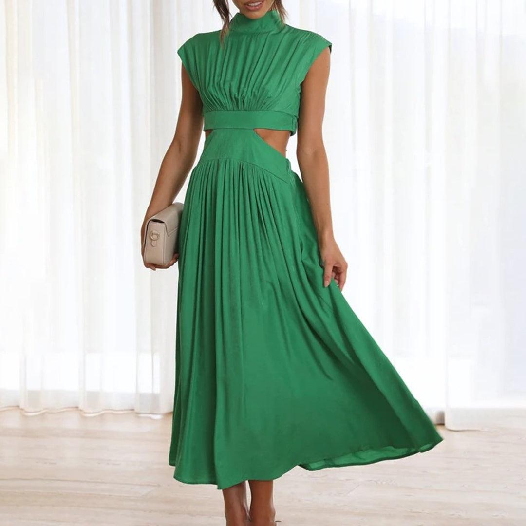 Robe Sans Manches avec Col Montant pour Femmes