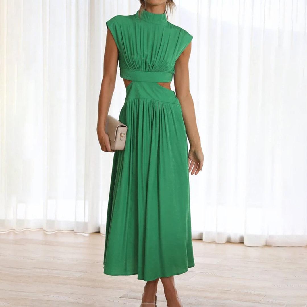 Robe Sans Manches avec Col Montant pour Femmes