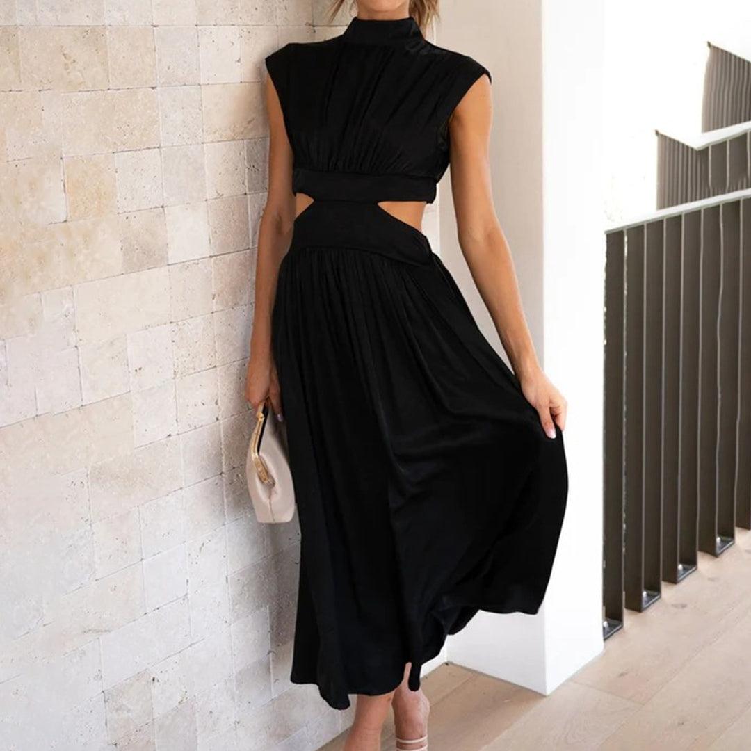 Robe Sans Manches avec Col Montant pour Femmes