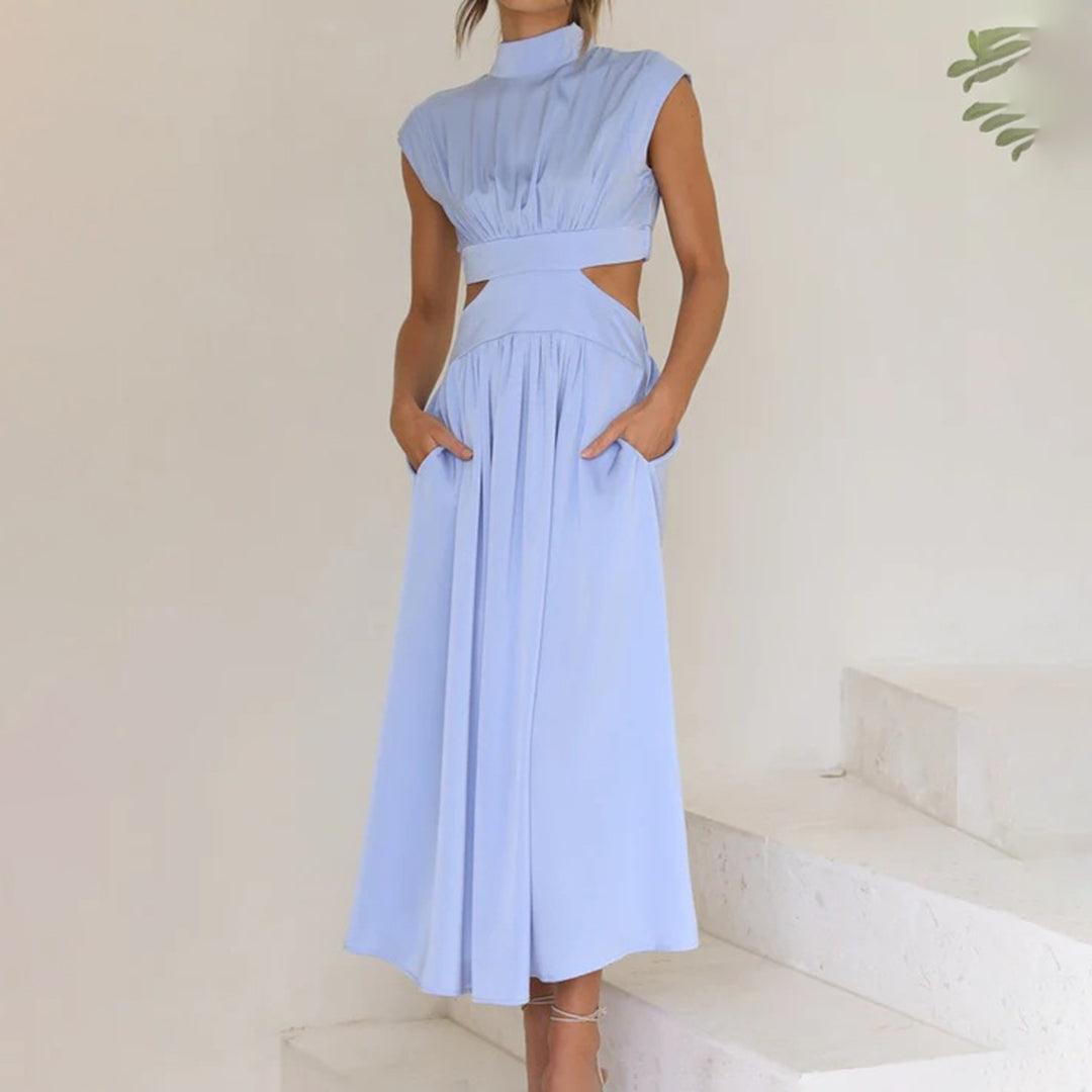 Robe Sans Manches avec Col Montant pour Femmes