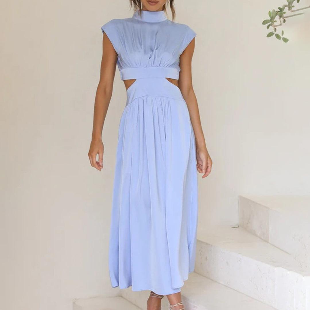 Robe Sans Manches avec Col Montant pour Femmes