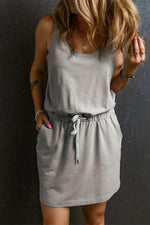 Robe Mini Sans Manches pour Femmes